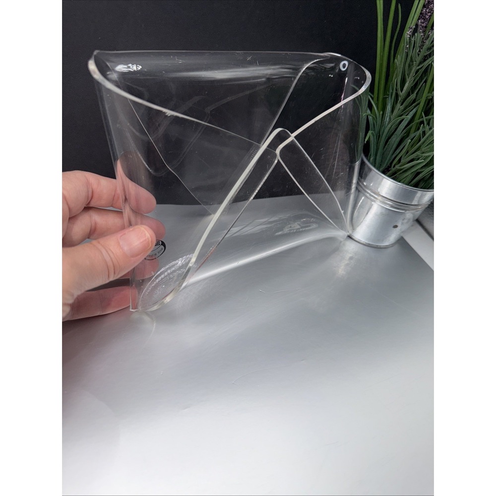 Huang‎ LUCITE ENVELOPE SHAPED VINTAGE MCM Acrylic Stand - Picture 10 of 10